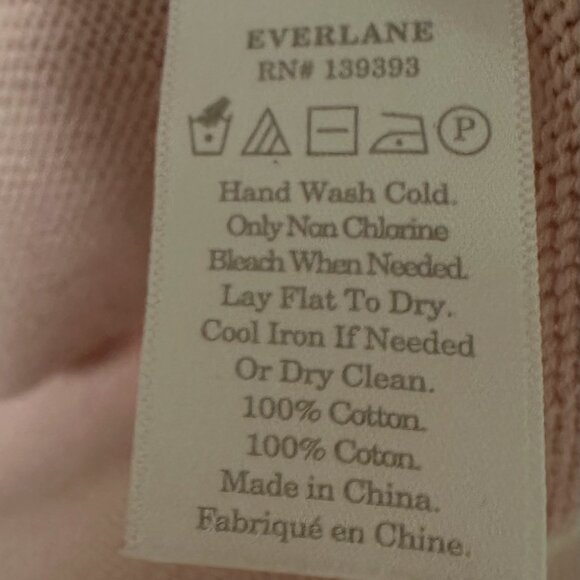 Everlane 100% Cotton V-Neck Sweater, Pink - Picture 3 of 3